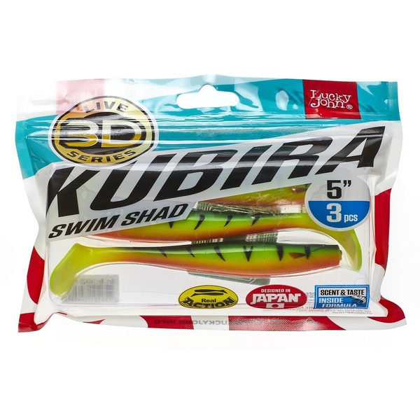 Виброхвост Lucky John 3D Series Kubira Swim Shad 5" (12,5 см) 3шт PG13