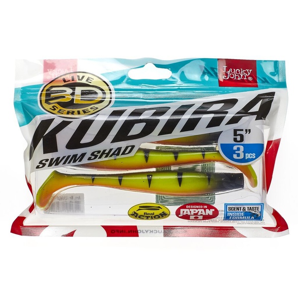 Виброхвост Lucky John 3D Series Kubira Swim Shad 5" (12,5 см) 3шт PG14