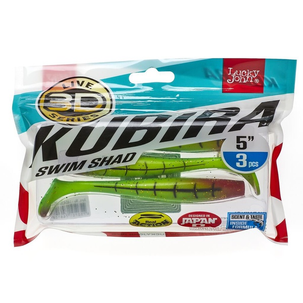 Виброхвост Lucky John 3D Series Kubira Swim Shad 5" (12,5 см) 3шт PG15