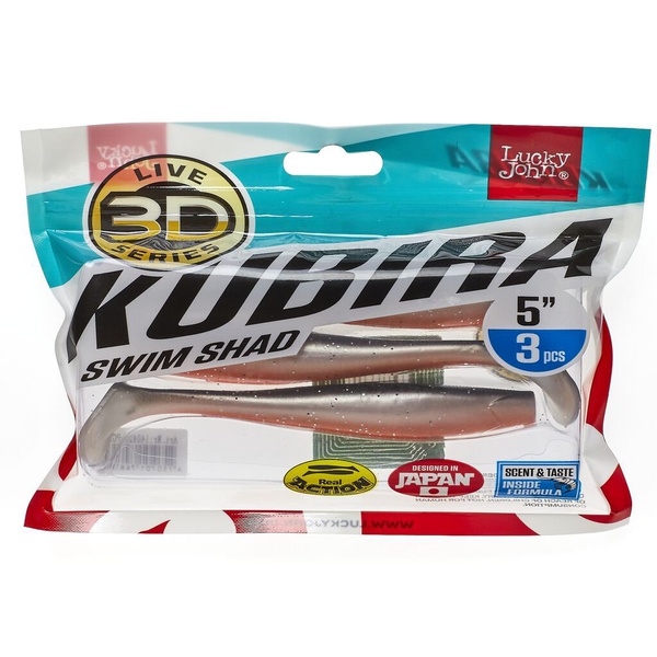 Виброхвост Lucky John 3D Series Kubira Swim Shad 5" (12,5 см) 3шт PG18