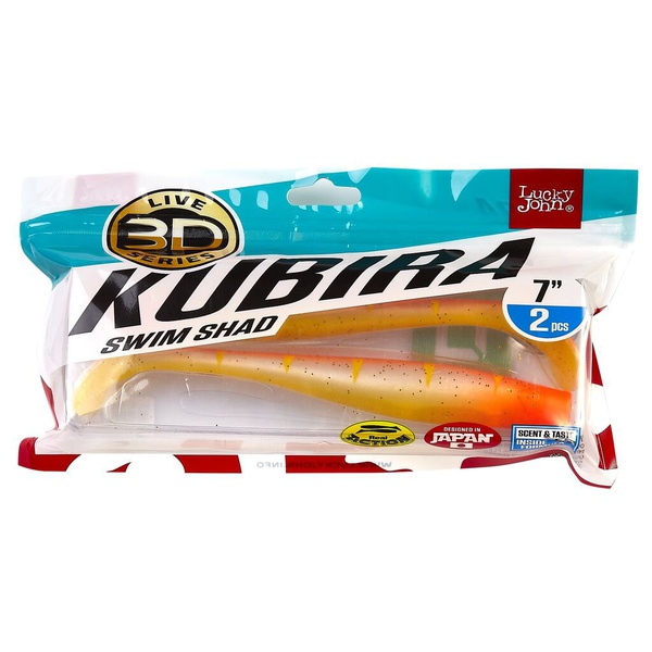 Виброхвост Lucky John 3D Series Kubira Swim Shad 7" (17,5 см) 2шт PG16