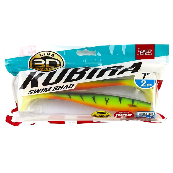 Виброхвост Lucky John 3D Series Kubira Swim Shad 7" (17,5 см) 2шт PG13
