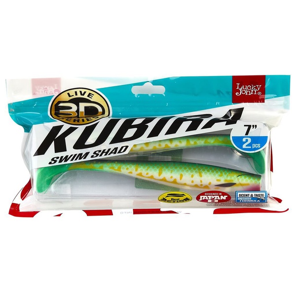 Виброхвост Lucky John 3D Series Kubira Swim Shad 7" (17,5 см) 2шт PG19