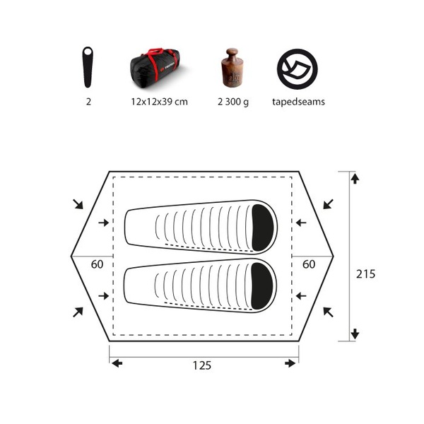 Палатка Trimm Adventure Pioneer-D 2 зеленый
