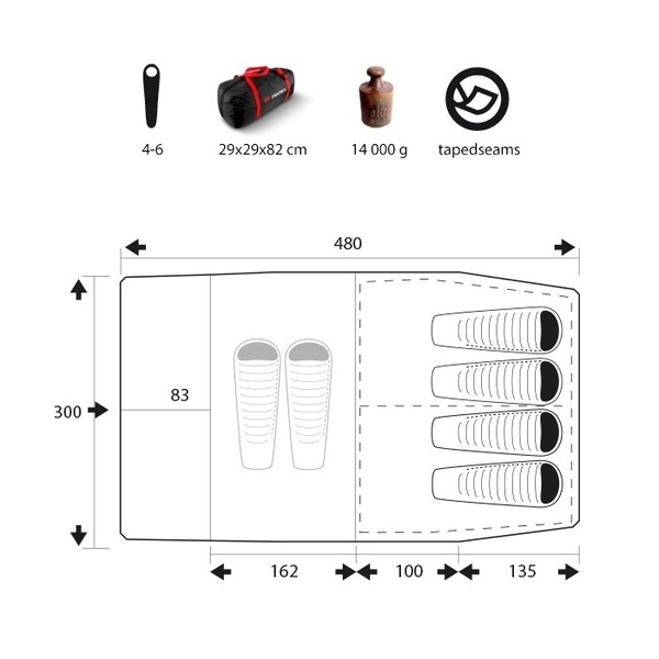 Палатка Trimm Family Texas синий