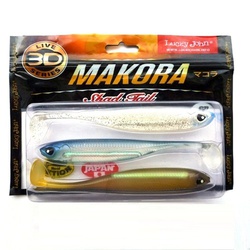 Виброхвост Lucky John 3D Series Makora Shad Tail 6" (15,2см) 3шт mix