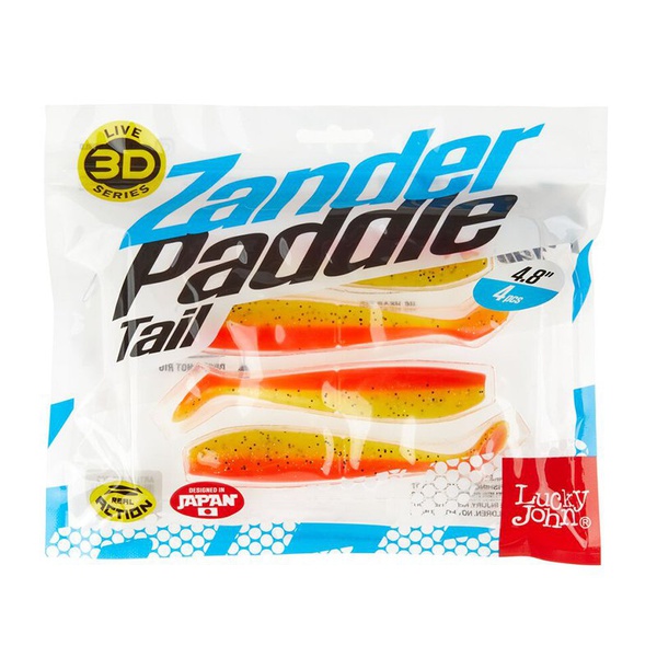 Виброхвост Lucky John 3D Series Zander Paddle Tail 4.8" (12см) 4шт Z08