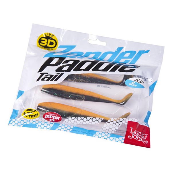 Виброхвост Lucky John 3D Series Zander Paddle Tail 5,5" (14см) 3шт Z07