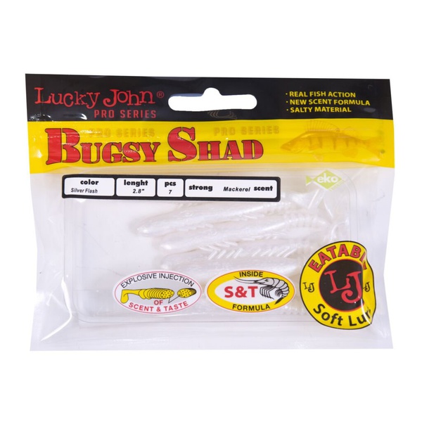 Виброхвосты съедобные Lucky John Pro Series Bugsy Shad 2.8" (7.2см) 7шт 026