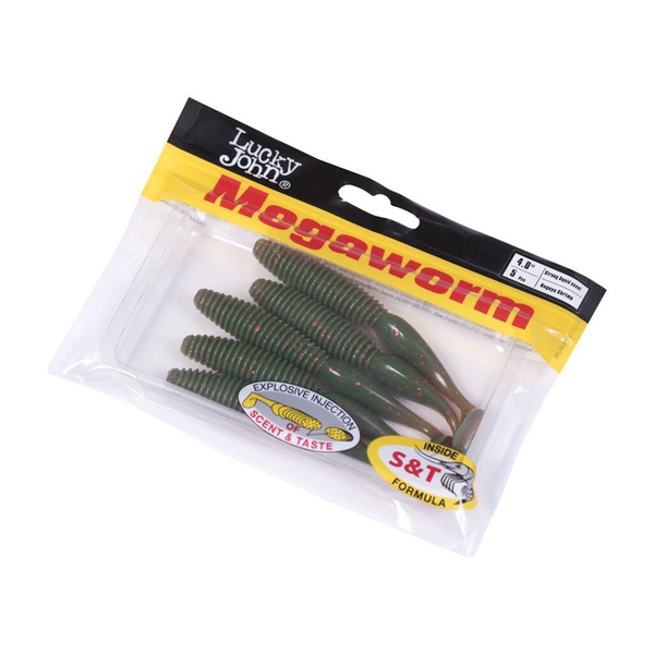 Виброхвосты съедобные Lucky John Pro Series MegaWorm 4" (10,1см) 5шт 085