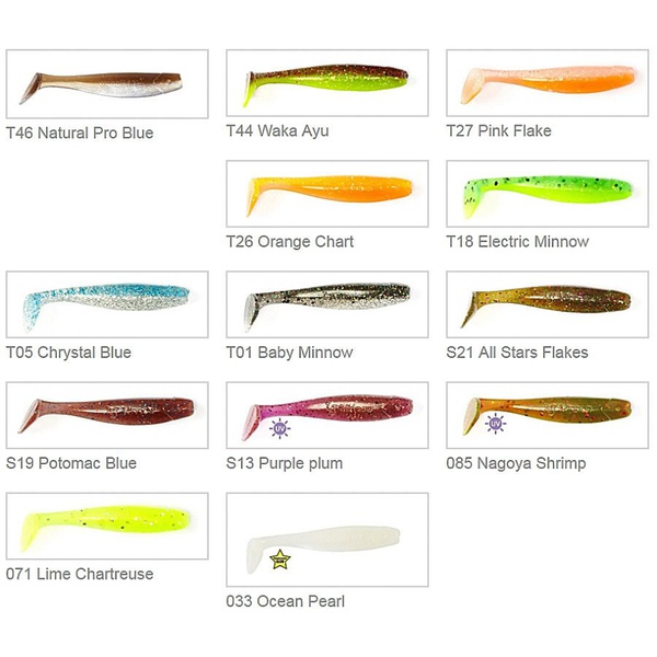 Виброхвосты съедобные Lucky John Pro Series Minnow 2.2" (5.6см) 10шт T50