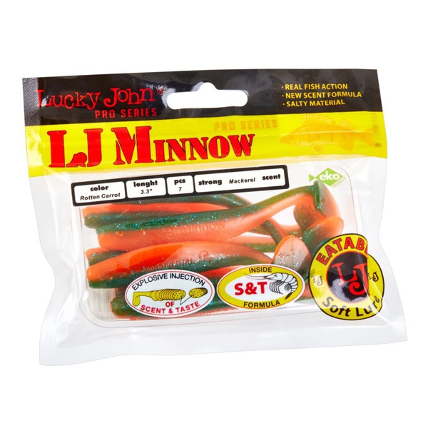 Виброхвосты съедобные Lucky John Pro Series Minnow 2.2" (5.6см) 10шт T56