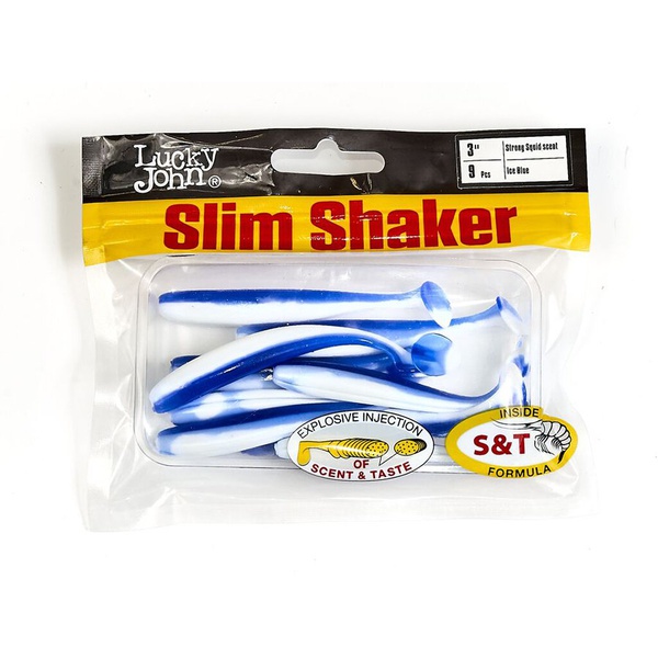 Виброхвосты съедобные Lucky John Pro Series Slim Shaker 3" (7.6см) 9шт T69