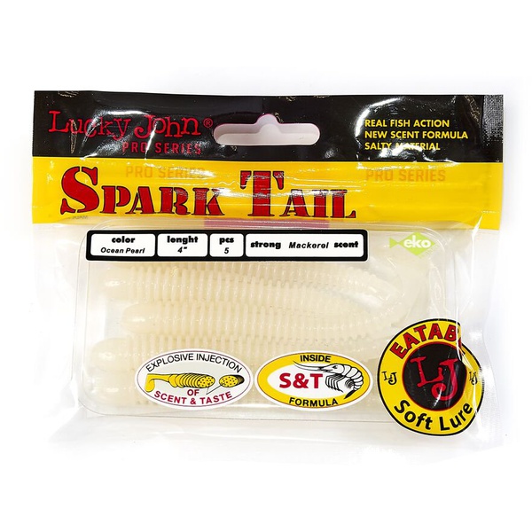 Виброхвосты съедобные Lucky John Pro Series Spark Tail 4" (10,1см) 5шт 033