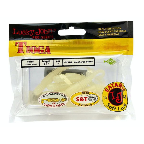 Виброхвосты съедобные Lucky John Pro Series Tioga 2.9" (7.4см) 7шт 033