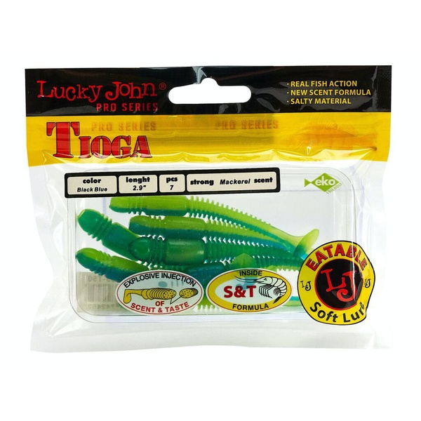 Виброхвосты съедобные Lucky John Pro Series Tioga 2.9" (7.4см) 7шт T50