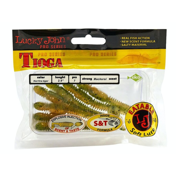 Виброхвосты съедобные Lucky John Pro Series Tioga 2.9" (7.4см) 7шт T51