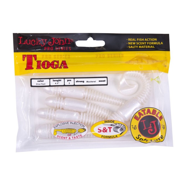 Виброхвосты съедобные Lucky John Pro Series Tioga 4.5" (11,4см) 5шт 026