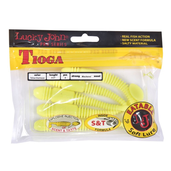 Виброхвосты съедобные Lucky John Pro Series Tioga 4.5" (11,4см) 5шт S88