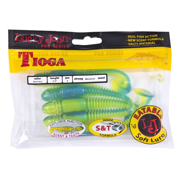 Виброхвосты съедобные Lucky John Pro Series Tioga 4.5" (11,4см) 5шт T50