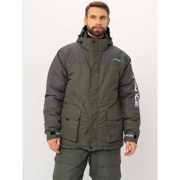 Костюм зимний Huntsman Yukon Ice зеленый/графит, тк. Cat's Eye