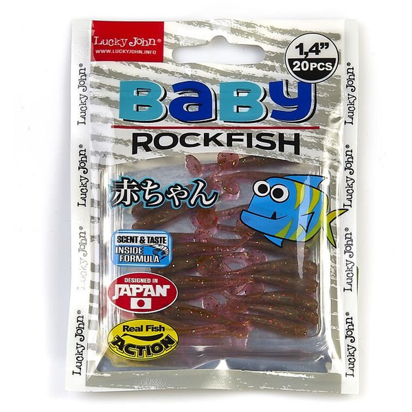 Виброхвосты съедобные Lucky John Pro Series Baby Rockfish 1.4" (3.5см) 20шт S14