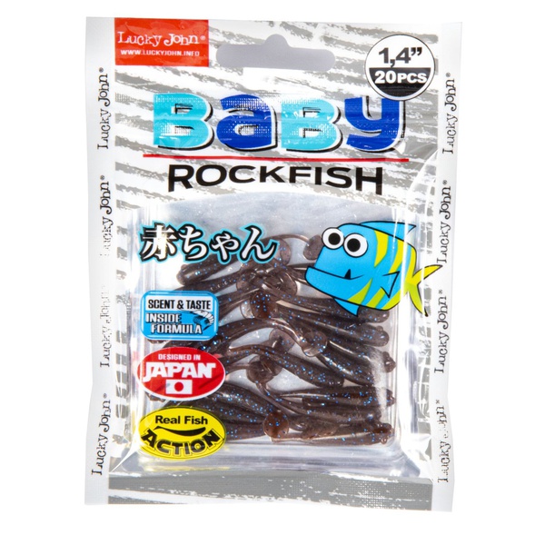 Виброхвосты съедобные Lucky John Pro Series Baby Rockfish 1.4" (3.5см) 20шт S19