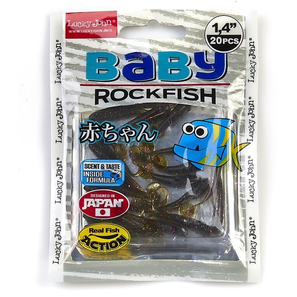 Виброхвосты съедобные Lucky John Pro Series Baby Rockfish 1.4" (3.5см) 20шт S21