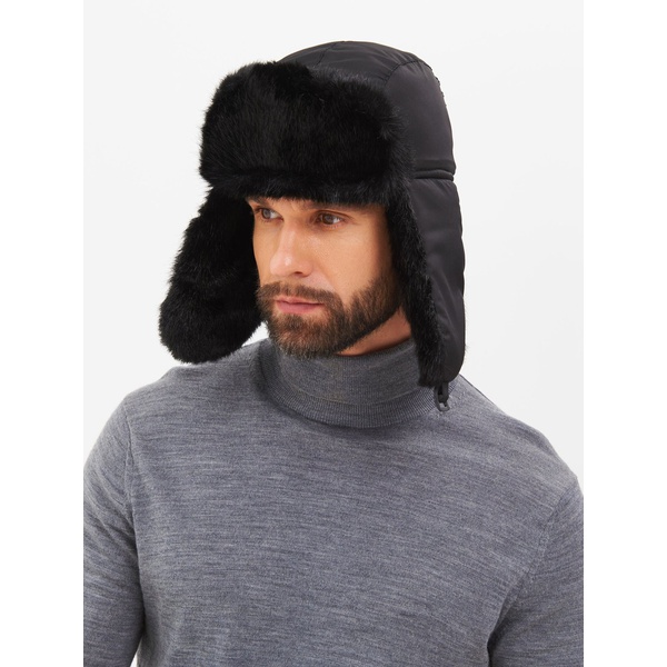 Шапка-ушанка Huntsman Евро (с маской) чёрный, Норка
