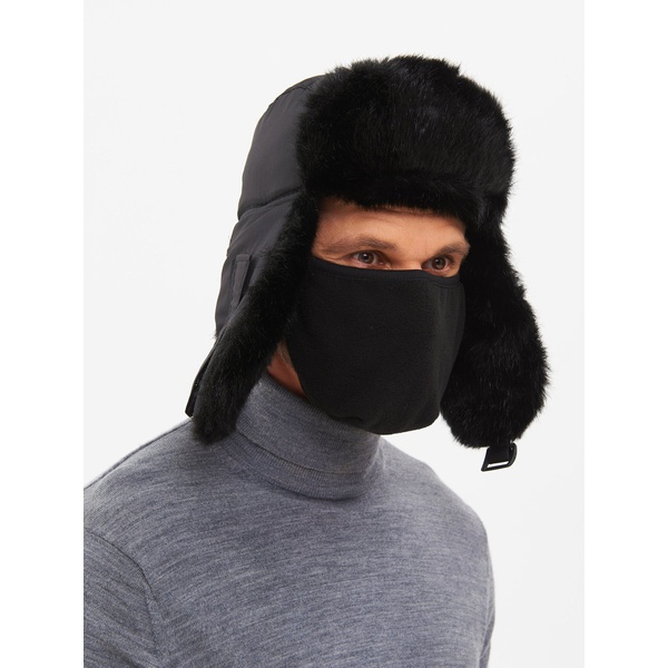 Шапка-ушанка Huntsman Евро (с маской) чёрный, Норка