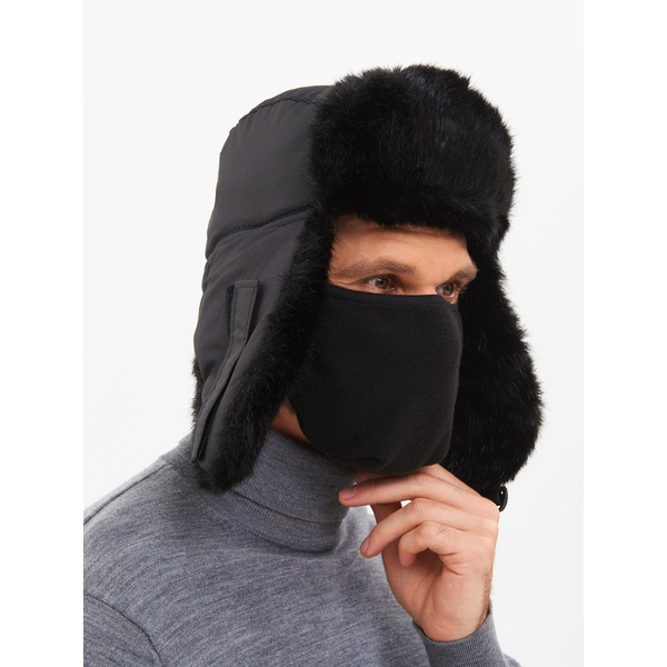 Шапка-ушанка Huntsman Евро (с маской) чёрный, Норка