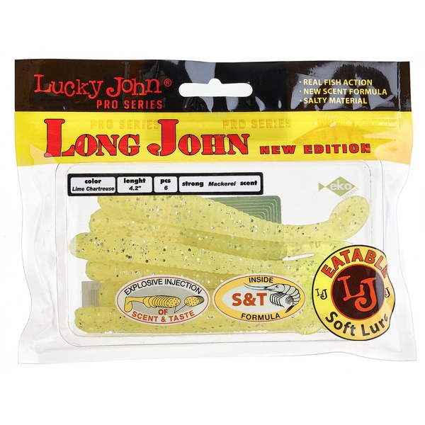 Виброхвосты съедобные Lucky John Pro Series Long John 4.2" (10.7см) 6шт 071