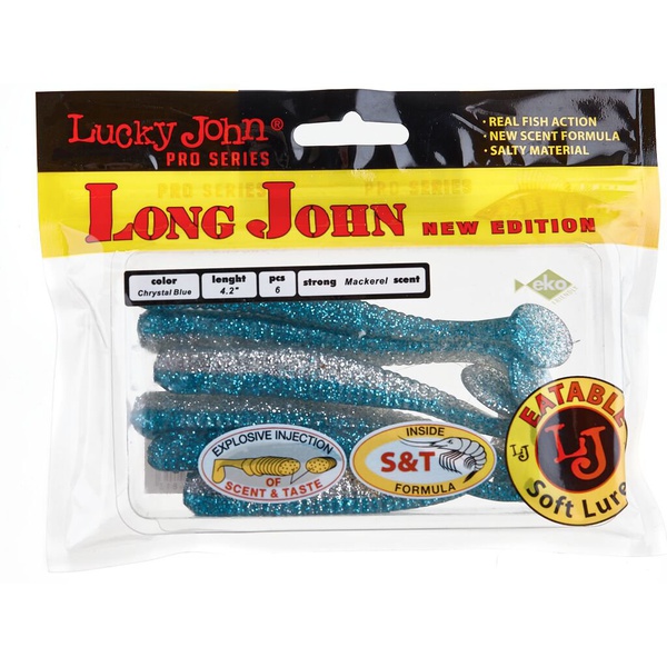 Виброхвосты съедобные Lucky John Pro Series Long John 4.2" (10.7см) 6шт T05