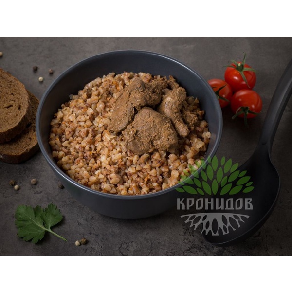 Готовое блюдо Кронидов Печень говяжья с гречей 250 г