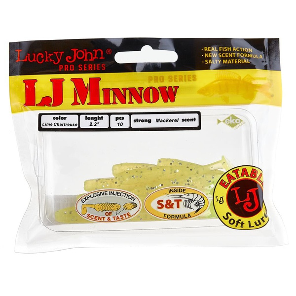 Виброхвосты съедобные Lucky John Pro Series Minnow 2.2" (5.6см) 10шт 071