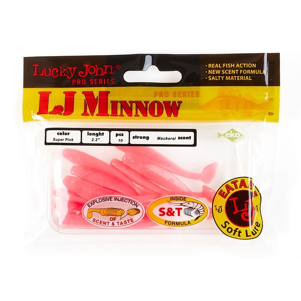Виброхвосты съедобные Lucky John Pro Series Minnow 2.2" (5.6см) 10шт F05