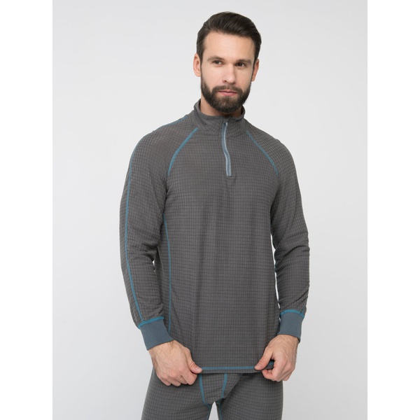 Термобелье Huntsman Thermoline Zip фактурное серый