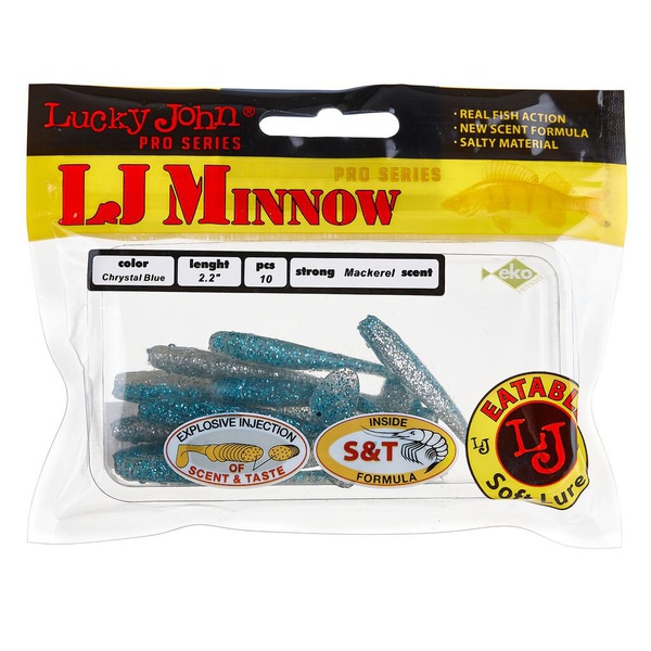 Виброхвосты съедобные Lucky John Pro Series Minnow 2.2" (5.6см) 10шт T05
