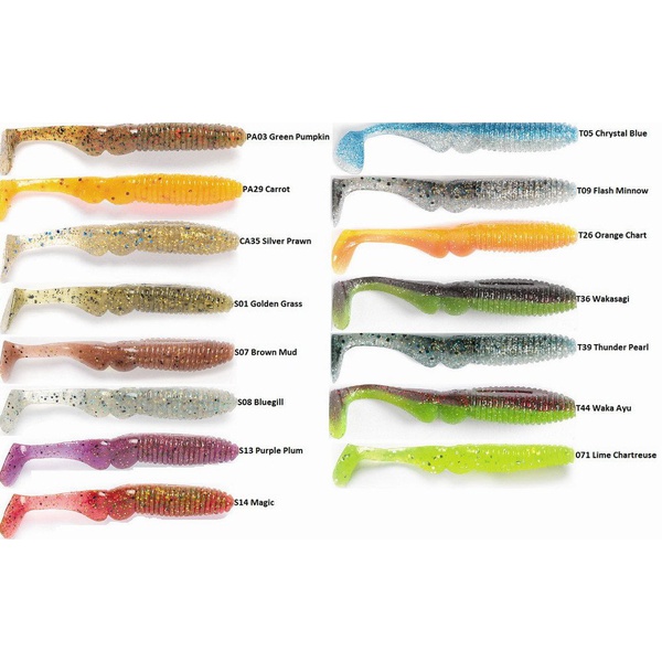 Виброхвосты съедобные Lucky John Pro Series Mister Greedy 3" (7.6см) 7шт T39