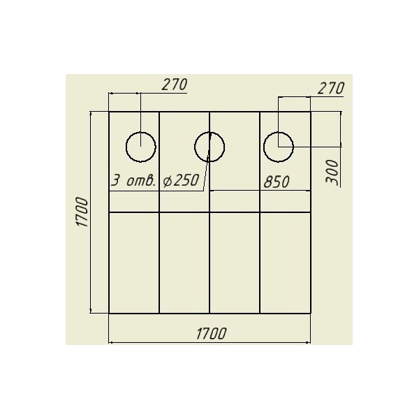 Пол для Снегирь 2T со стандартными отверстиями (ПВХ)