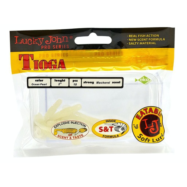 Виброхвосты съедобные Lucky John Pro Series Tioga 2" (5см) 10шт 033
