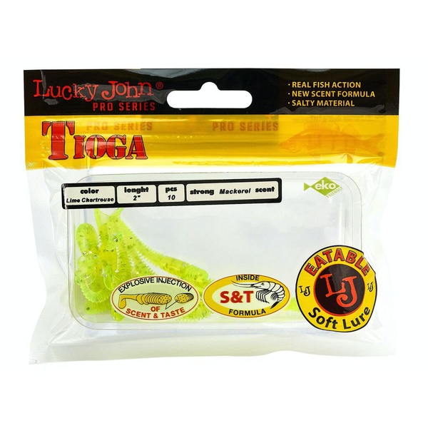 Виброхвосты съедобные Lucky John Pro Series Tioga 2" (5см) 10шт 071