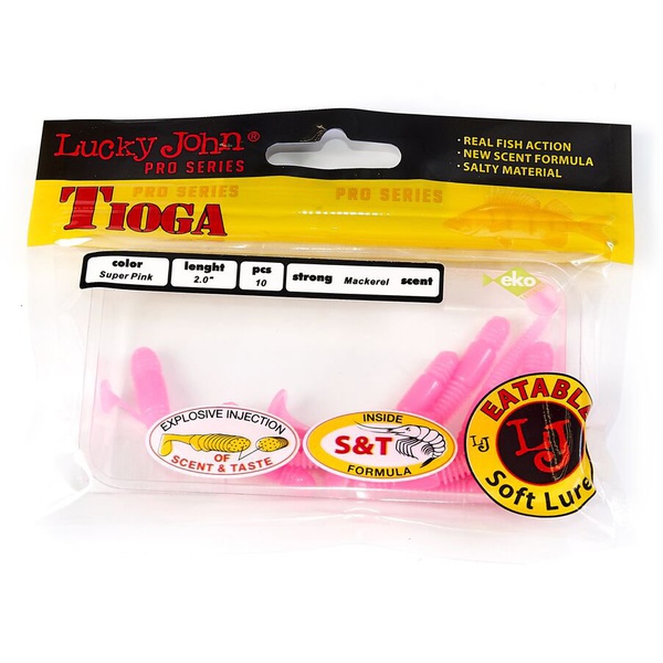 Виброхвосты съедобные Lucky John Pro Series Tioga 2" (5см) 10шт F05