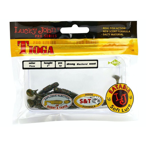 Виброхвосты съедобные Lucky John Pro Series Tioga 2" (5см) 10шт F08