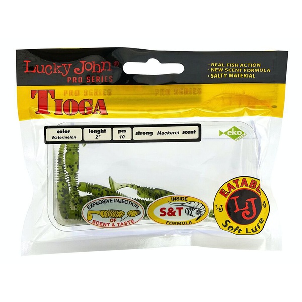 Виброхвосты съедобные Lucky John Pro Series Tioga 2" (5см) 10шт PA01