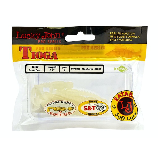Виброхвосты съедобные Lucky John Pro Series Tioga 2.4" (6,2см) 9шт 033