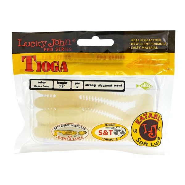 Виброхвосты съедобные Lucky John Pro Series Tioga 3.9" (10см) 5шт 033
