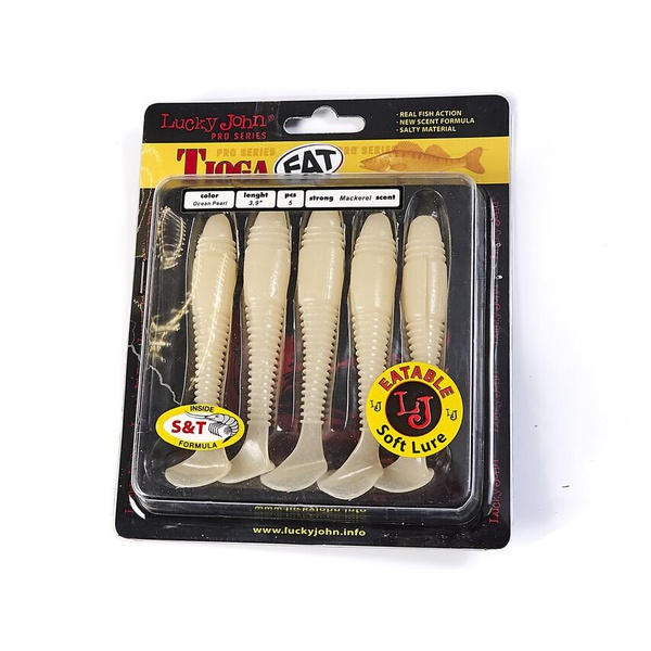 Виброхвосты съедобные Lucky John Pro Series Tioga Fat 3.9" (10см) 5шт 033