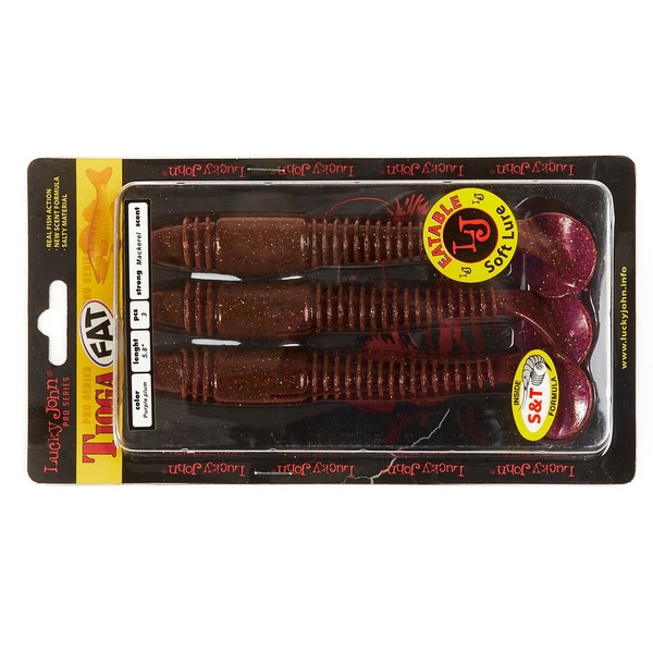 Виброхвосты съедобные Lucky John Pro Series Tioga Fat 5.8" (14,7см) 3шт S13