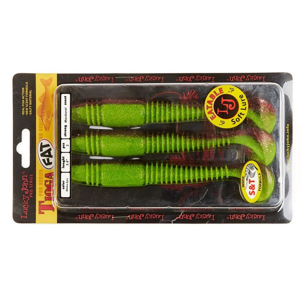 Виброхвосты съедобные Lucky John Pro Series Tioga Fat 5.8" (14,7см) 3шт T44